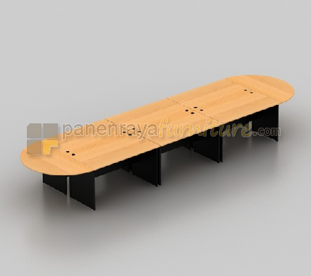 Panen Raya Meja Meeting Oval UNO 16 Orang Beech 508x148x75