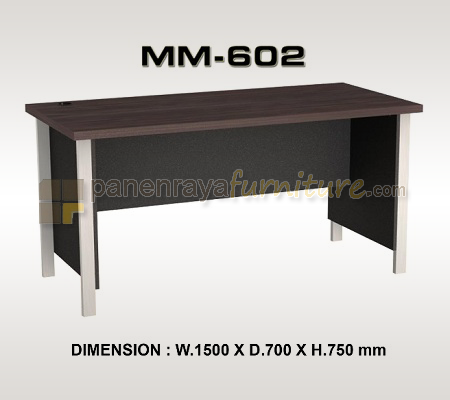 Panen Raya Furniture MEJA KANTOR VIP MM 602 Wenge Black 150x70