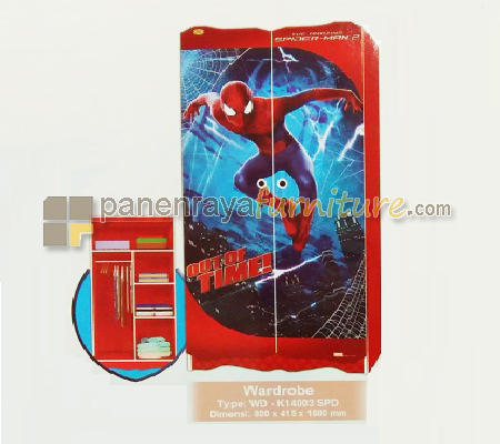Panen Raya Furniture LEMARI PAKAIAN ANAK SPIDERMAN KEA PANEL WD-K1 4003 SPD