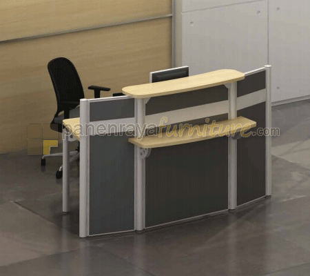Panen Raya Furniture Meja Receptionist Modera MRFP 1118 186x103x110
