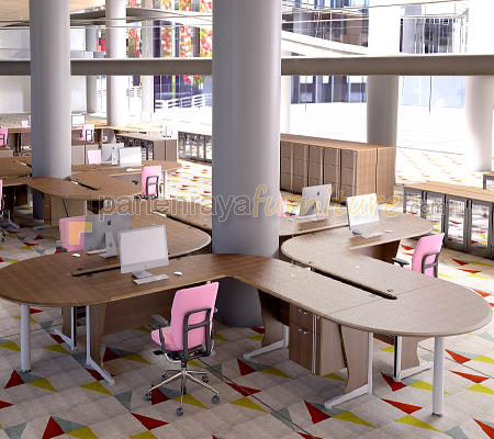 Panen Raya Furniture UNO LAVENDER SERIES WORKSTATION