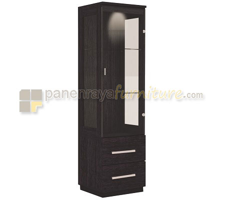 Panen Raya Furniture Lemari Pajangan Expo DC 1502 Wenge 48x40x178