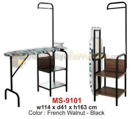 Panen Raya Meja Setrika Expo MS 9101 Hitam/Wenge 114x41x163