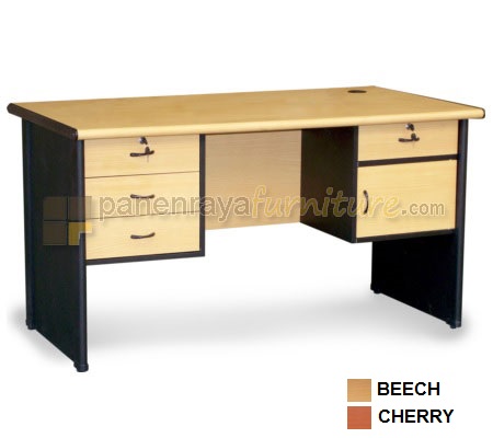 Panen Raya Furniture Meja Kantor Lunar LMK 1475 L13 Beech 140x75x75