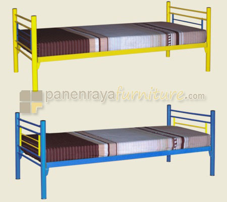 Panen Raya Furniture Ranjang Besi Expo MSB 06 Biru|Kuning 90