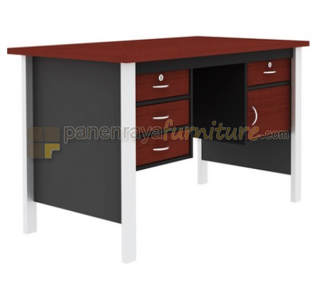 Panen Raya Furniture Meja Kantor Expo MTM 3002 Mahogani 140x70x75