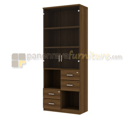 Panen Raya Furniture Lemari Arsip Tinggi Expo DHG-8007 DC-05 Pintu Kaca Panjang