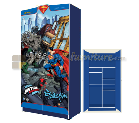 Panen Raya Furniture LEMARI PAKAIAN SUPERMAN KEA PANEL WD SU 1681 TJ