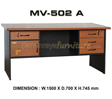 Panen Raya Furniture MEJA KANTOR VIP MV 502 A Teakwood 150x70x73 cm