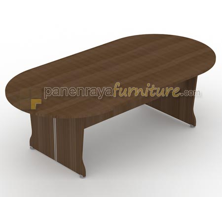 Panen Raya Furniture Meja Meeting Oval UNO UCT 8775 Walnut 240x120x75