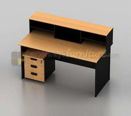 Panen Raya Furniture Meja Receptionist UNO UOD 1032 dan URC 1932 dan UMP 1135 Beech 120x74x105