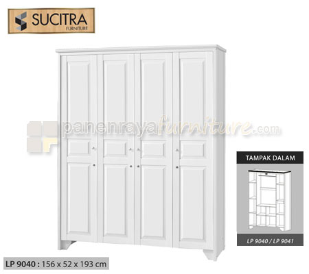Panen Raya Furniture LEMARI PAKAIAN 4 PINTU SUCITRA LP 9040