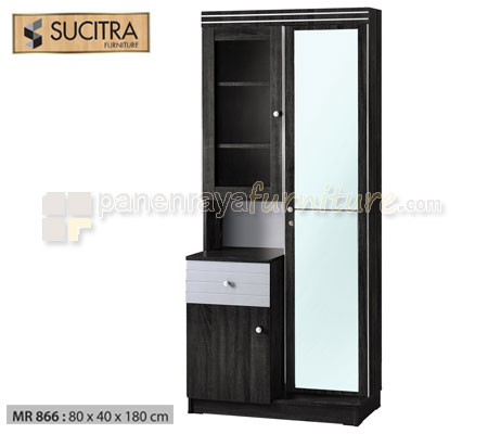 Panen Raya Meja Rias Sucitra MR 866 Sonoma Black 80x40x180