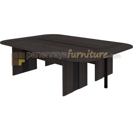 Panen Raya Furniture Meja Meeting Persegi Expo 10 Orang Dark Oak 260x185x75