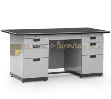 Panen Raya Furniture MEJA KANTOR ALBA DP 402 Grey 160x70x74