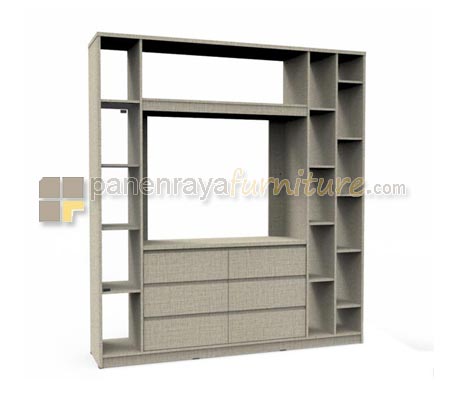 Panen Raya Lemari Pajangan Expo DV 1808 Dark Tecido 182x39x200
