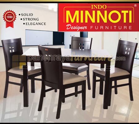 Panen Raya Furniture Meja Makan 4 Kursi Minnoti Holand