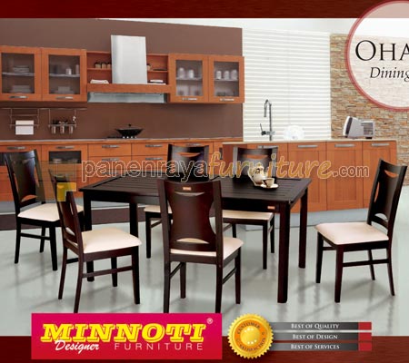 Panen Raya Furniture Meja Makan 6 Kursi Minnoti Ohayo