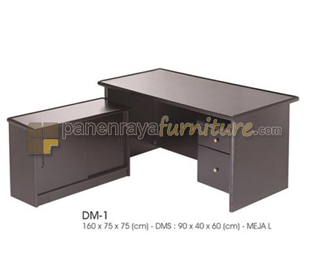Panen Raya Furniture MEJA KANTOR L INDACHI DM - 1