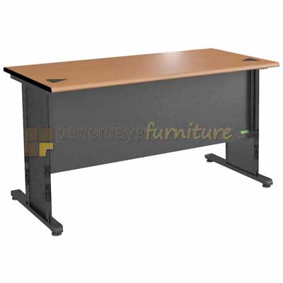 Panen Raya Furniture Meja Kantor Euro DOT 1475 Cherry Black 140x75x75