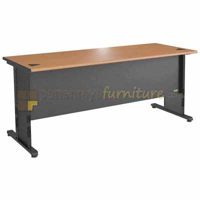 Panen Raya Furniture Meja Kantor Euro DOT 1875 Cherry Black 180x75x75