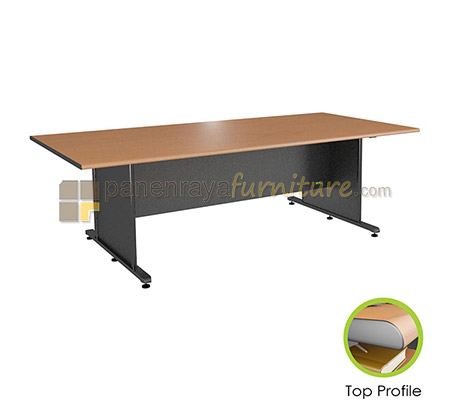 Panen Raya Furniture Meja Meeting Persegi Euro DCT 2412 Cherry Black 240x120x75