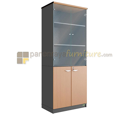 Panen Raya Furniture Lemari Arsip Euro DHC 8322 Cherry Black 80x40x200