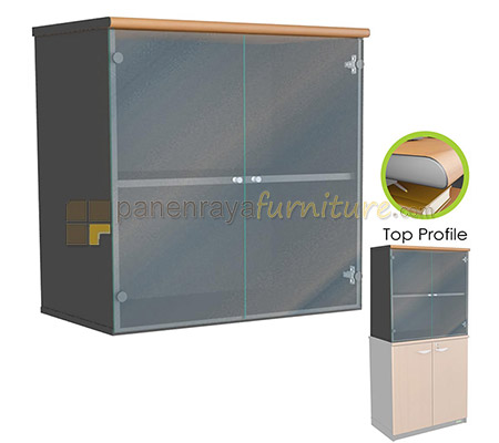 Panen Raya Furniture Lemari Arsip Euro DUC 8082 Cherry Black 80x40x81