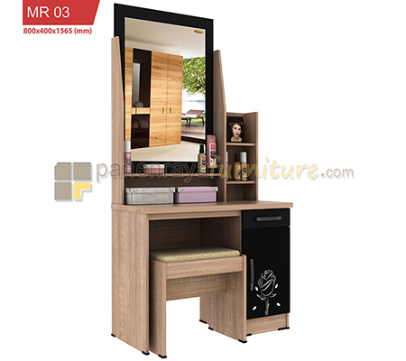 Panen Raya Furniture Meja Rias Romaro MR 03 Sonoma Oak Brown 80x40x156