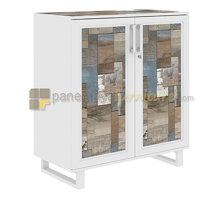 Panen Raya Rak Buku Pendek Expo NSB 9001 Puzzle White 79x40x90