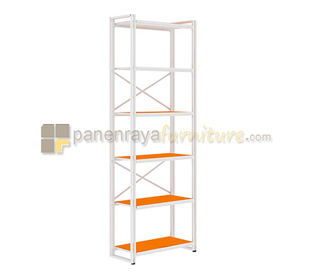 Panen Raya Rak Besi Expo M BC 6004 White Orange 70x30x193
