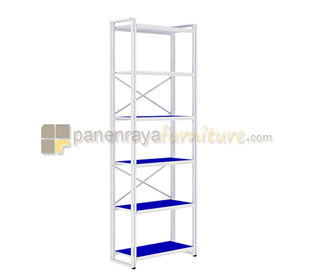 Panen Raya Rak Besi Expo M BC 6004 White Blue 70x30x193