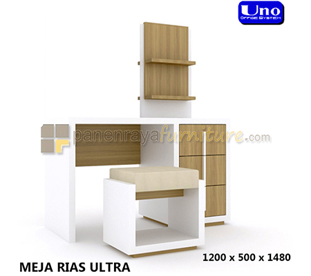 Panen Raya Furniture UNO MEJA RIAS ULTRA MAPLE WHITE