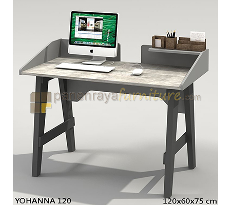 Panen Raya Furniture MEJA KANTOR SIANTANO JOHANNA DESK 120 (Light Grey-Dark Grey) 120x60