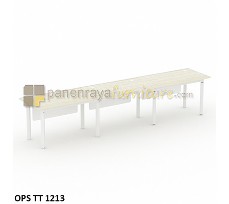 Panen Raya Workstation Staff 3 Seater Modera OPS TT 1213 Pure Teak 360x70x75