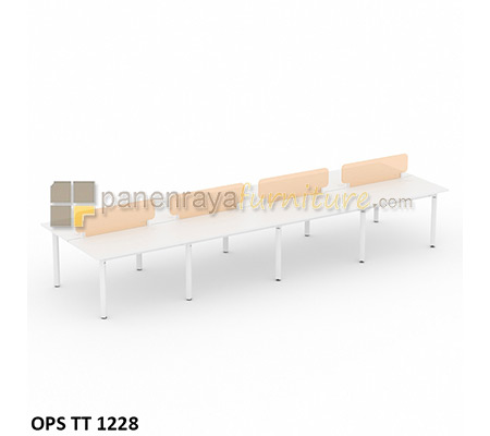 Panen Raya Furniture Workstation Staff 8 Seater Modera OPS TT 1228 Pure Teak 480x141x75
