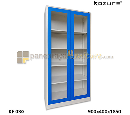 Panen Raya Furniture Lemari Arsip Besi Kozure KF 03G Light Grey - Blue 900x400x1850