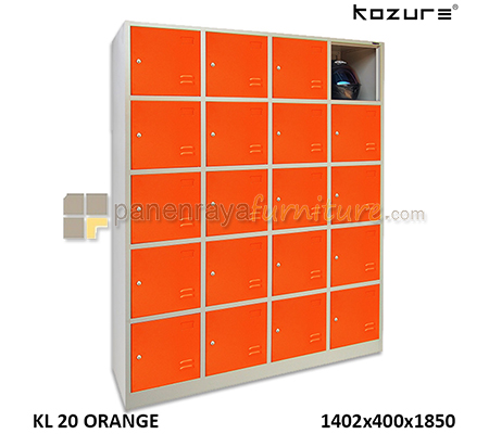 Panen Raya Locker Besi Kozure KL 20 Orange 1400x400x1850