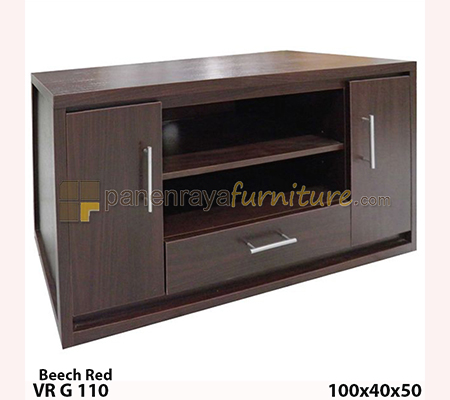 Panen Raya Furniture RAK TV GRACE VR G 110 BEECH RED 100x40