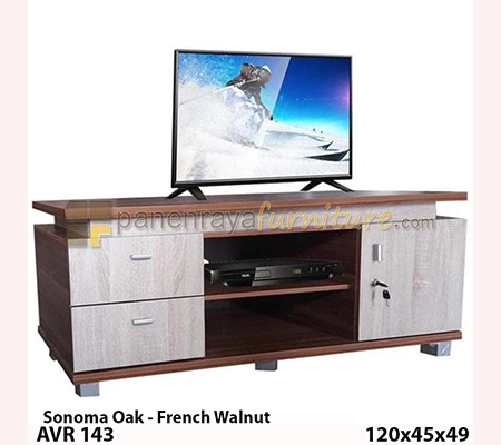 Panen Raya Furniture RAK TV / MEJA TV AVR GRACE 143 SONOMA OAK - FRENCH WALNUT 120x45