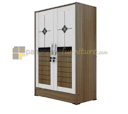 Panen Raya Furniture LEMARI PAKAIAN ANAK 2 PINTU FESTIVA BL LOGAN FRENCH WALNUT