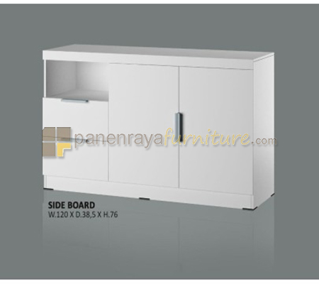 Panen Raya Meja TV Siantano SB Madrid 120 Putih 120X38.5x76