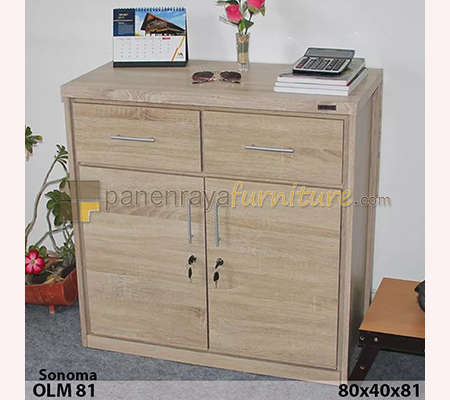 Panen Raya Furniture RAK TV / MEJA TV / CREDENZA GRACE OLM 81 SONOMA 80x40