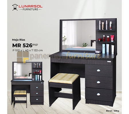 Panen Raya Furniture Meja Rias Lunar MR 526 Espresso 100x40x133