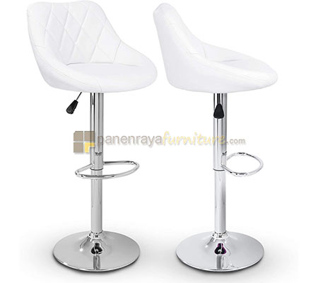 Panen Raya Furniture KURSI BAR TINGGI ZEUS 821 (PUTIH)