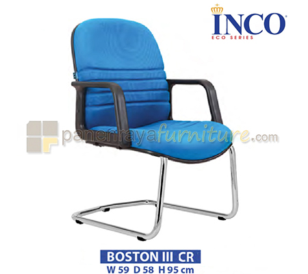 Panen Raya Furniture Kursi Kantor Indachi Inco Boston III CR PU Armrest