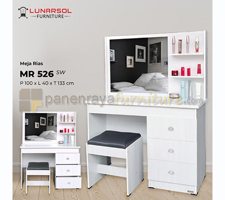 Panen Raya Meja Rias Lunar MR 526 Sonoma White 100x40x133