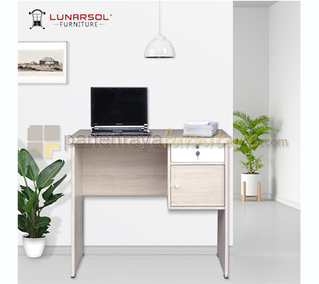Panen Raya Furniture Meja Kantor Lunar MK 84 Oak Muda 80x40x75