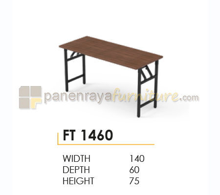 Panen Raya Furniture Meja Lipat Modera FT 1460 Walnut 140x60x75