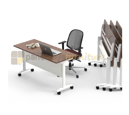 Panen Raya Furniture Meja Lipat Modera FT 1461 Walnut 140x60x75
